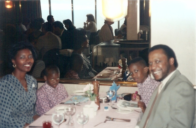 (1990): Marcus 7 years old and Jason 5 years old.  Our first family cruise to Ensenada, Mexico –Jason is upset because we had to sit for dinner—being obstinate